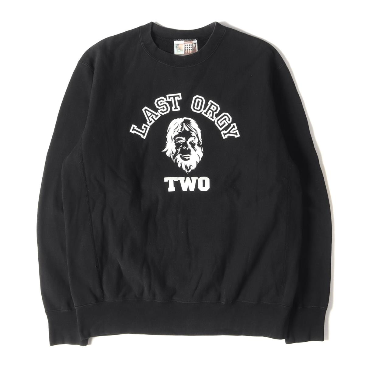 A BATHING APE ア ベイシング エイプ スウェット LAST ORGY 2 ラストオージー 復刻 リバースウィーブ カレッジ クルーネックスウェット トレーナー ブラック 黒 M トップス 【メンズ】【中古】【K3520】