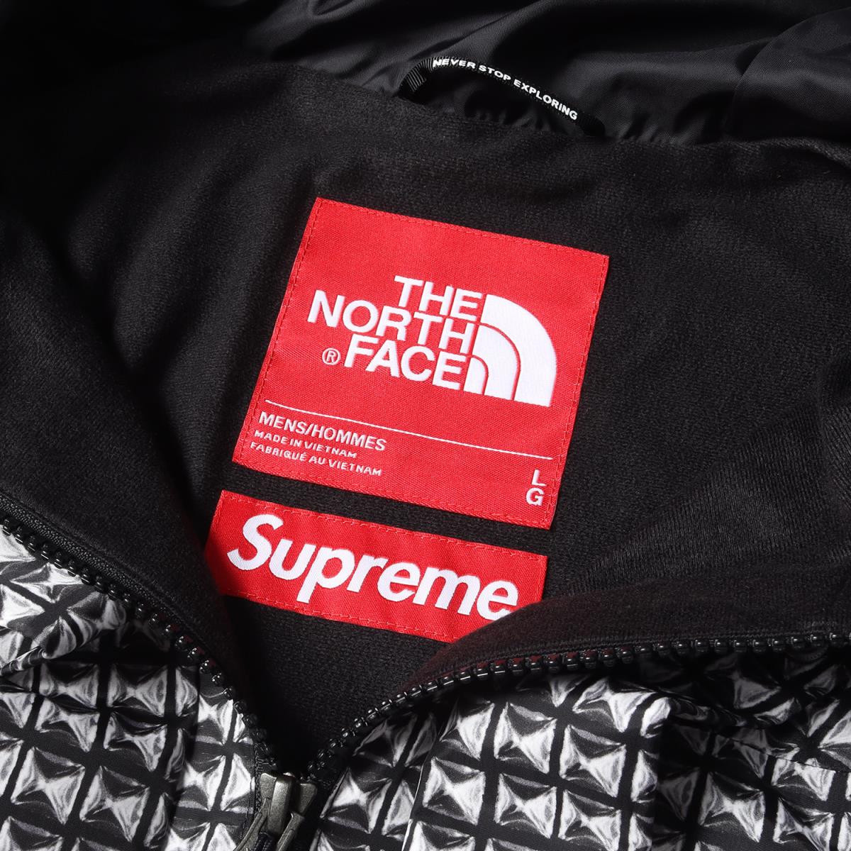 Supreme シュプリーム THE NORTH FACE ノースフェイス ジャケット ピラミッドスタッズ マウンテンパーカー Studded Mountain Light Jacket ブラック 黒 L アウター ブルゾン コラボ 【メンズ】【K3272】