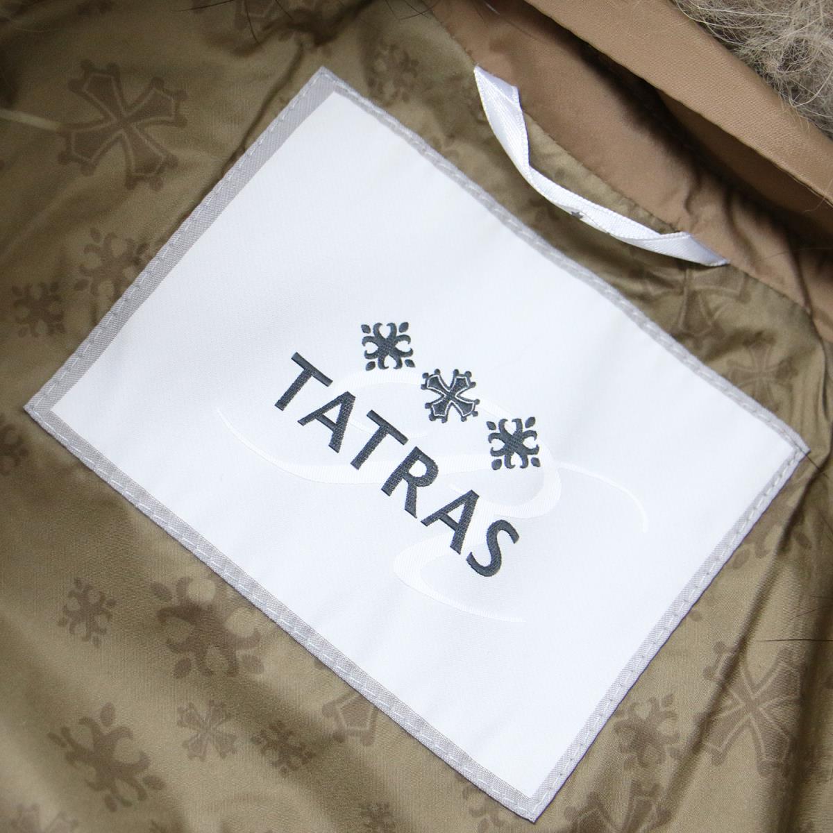 TATRAS タトラス コート ダウンコート ミドル Aライン 長袖 ベージュ 秋 冬 防寒 暖かい アウター ブルゾン ファー付き Rライン 04 おしゃれ シンプル 無地 着回し きれいめ かわいい かっこいい カジュアル ガーリー 大人女子 女性 【レディース】【中古】【K3327】