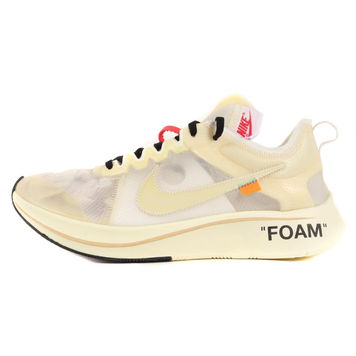 OFF-WHITE オフホワイト NIKE THE 10 ZOOM FLY AJ4588-100 17AW ナイキ ズームフライ ホワイト 白 US10(28cm) スニーカー コラボ 【メンズ】【中古】【新品同様】【K3272】