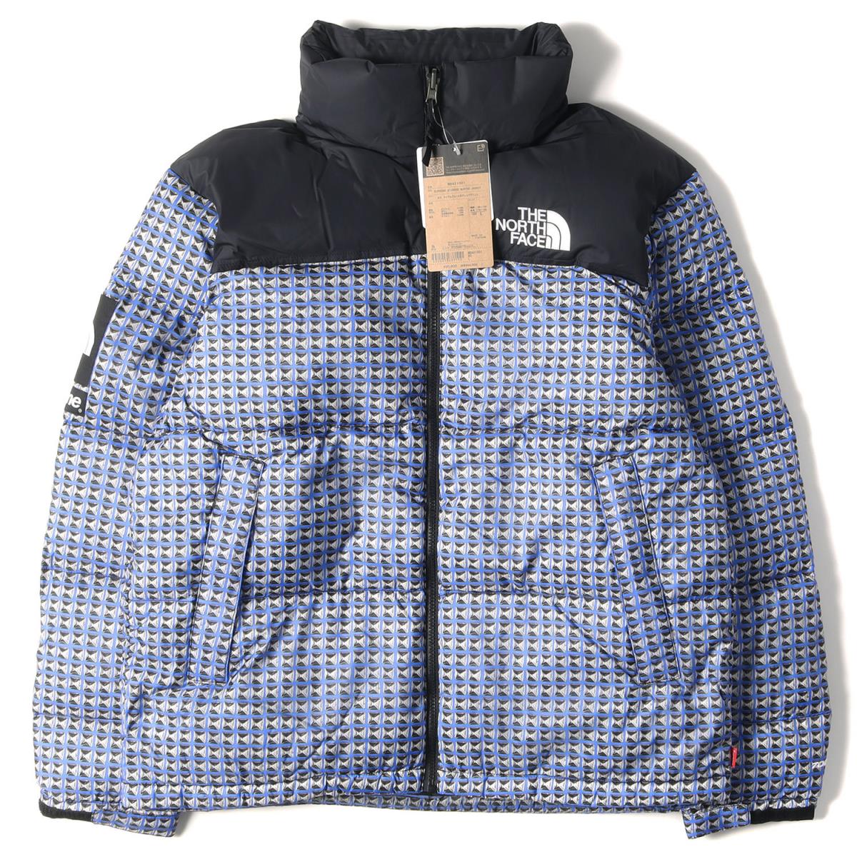 Supreme シュプリーム ジャケット THE NORTH FACE ノースフェイス スタッズ 柄 ヌプシ ダウンジャケット Studded Nuptse Jacket 21SS ロイヤル L アウター ブルゾン 【メンズ】【K3457】