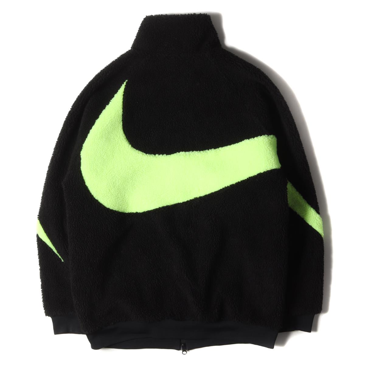 NIKE ナイキ ジャケット ビッグスウッシュ リバーシブル ボアジャケット BIG SWOOSH BOA JACKET 20AW ブラック ボルト L アウター ブルゾン 【メンズ】【中古】【K3461】