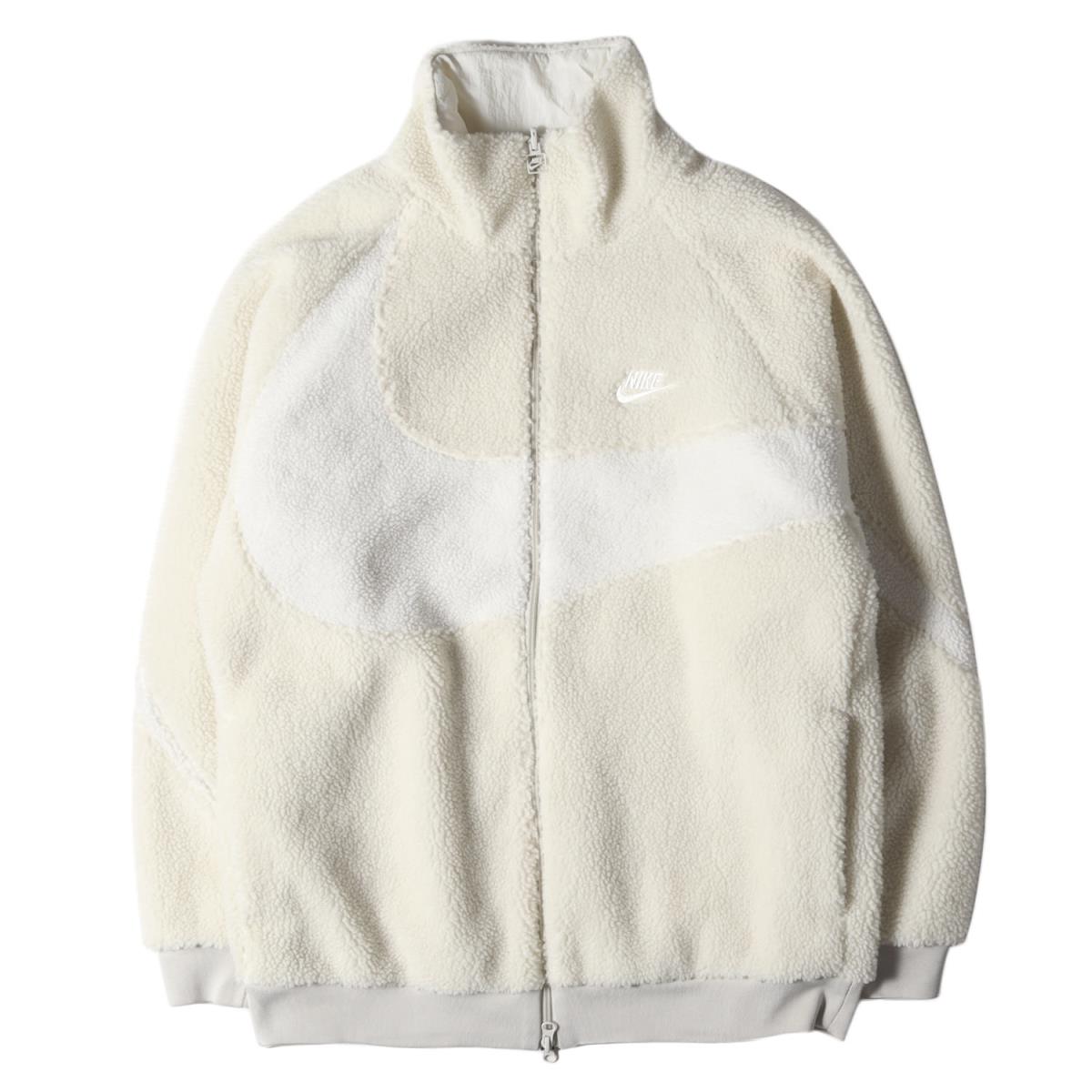 NIKE ナイキ ジャケット ビッグスウッシュ リバーシブル ボアジャケット BIG SWOOSH BOA JACKET 20AW ライトボーン スノーグレー XL アウター ブルゾン 【メンズ】【中古】【美品】【K3461】