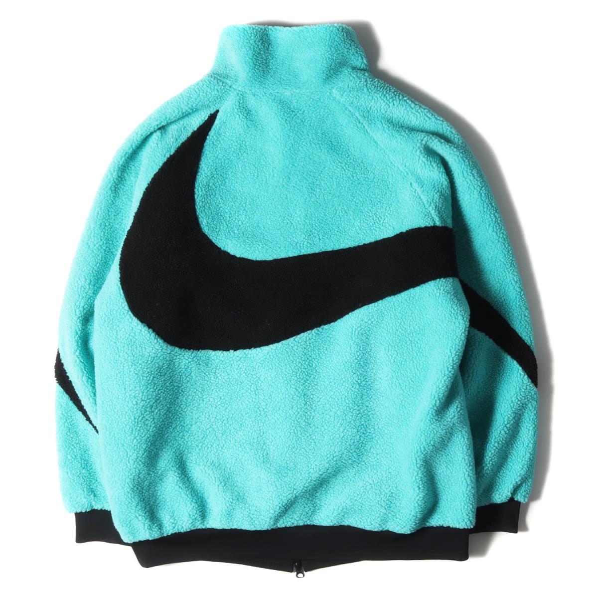 NIKE ナイキ ジャケット ビッグスウッシュ リバーシブル ボアジャケット BIG SWOOSH BOA JACKET 19AW ジェイド ブラック XXL アウター ブルゾン 【メンズ】【中古】【K3453】