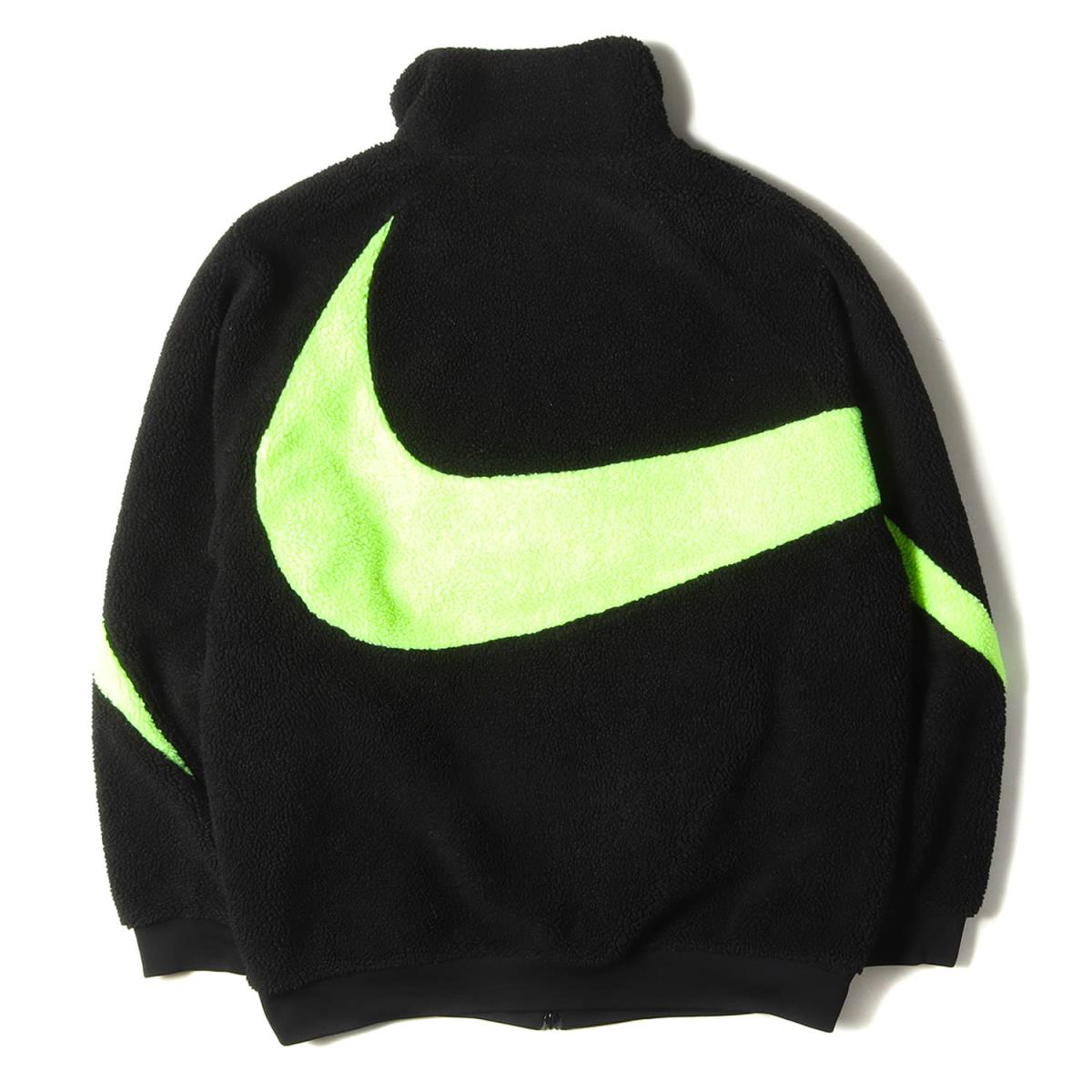 NIKE ナイキ ジャケット ビッグスウッシュ リバーシブル ボアジャケット BIG SWOOSH BOA JACKET 19SS ブラック ボルト XL アウター ブルゾン 【メンズ】【中古】【K3464】