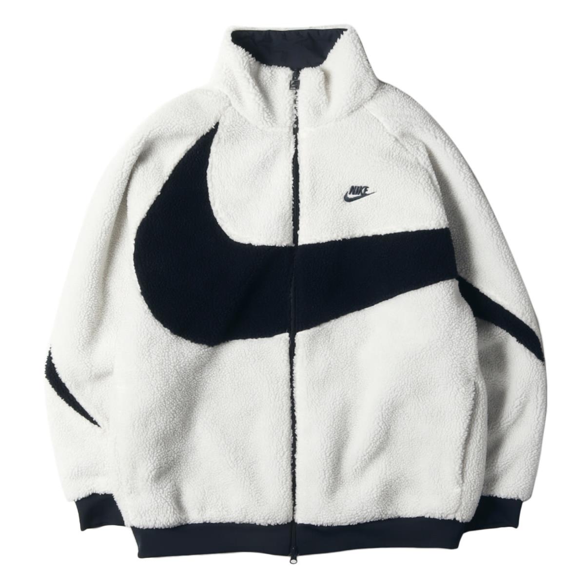 NIKE ナイキ ジャケット ビッグスウッシュ リバーシブル ボアジャケット BIG SWOOSH BOA JACKET 20AW ホワイト ネイビー 白紺 XXL アウター ブルゾン 【メンズ】【中古】【美品】【K3454】