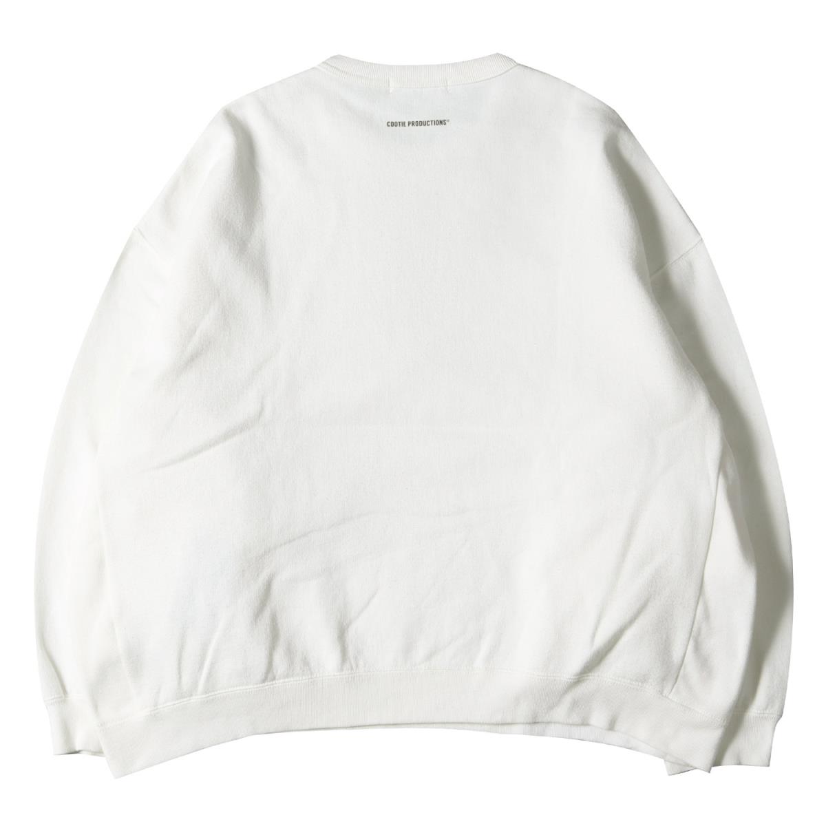 COOTIE クーティー スウェット オーバーサイズ リバースウィーブスウェット トレーナー T/C Crewneck Sweatshirt 19AW ホワイト 白 XL トップス 長袖 【メンズ】【中古】【K3459】