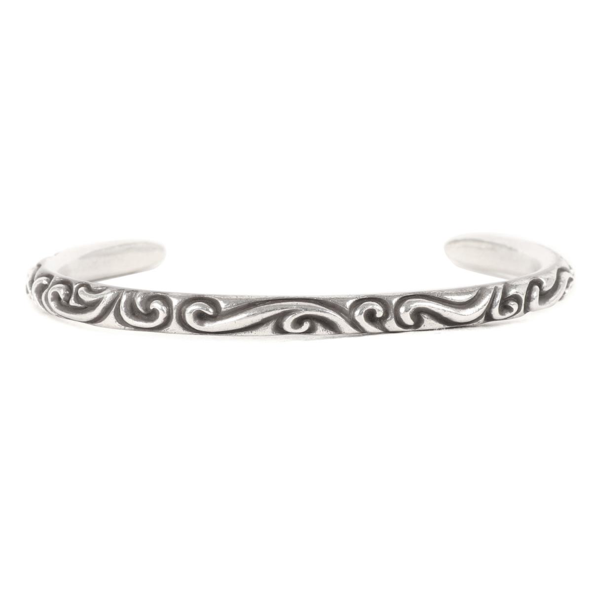 CHROME HEARTS クロムハーツ バングル スクロール バンドバングル Scroll Band Bangle シルバー925 S位 アクセサリー 【メンズ】【中古】【K3456】