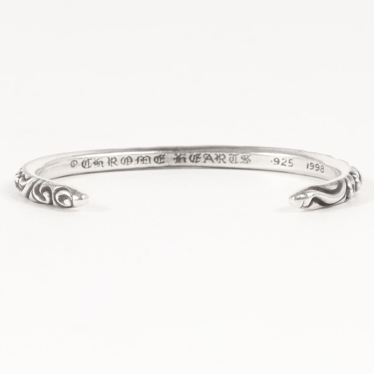 CHROME HEARTS クロムハーツ バングル スクロール バンドバングル Scroll Band Bangle シルバー925 S位 アクセサリー 【メンズ】【中古】【K3456】