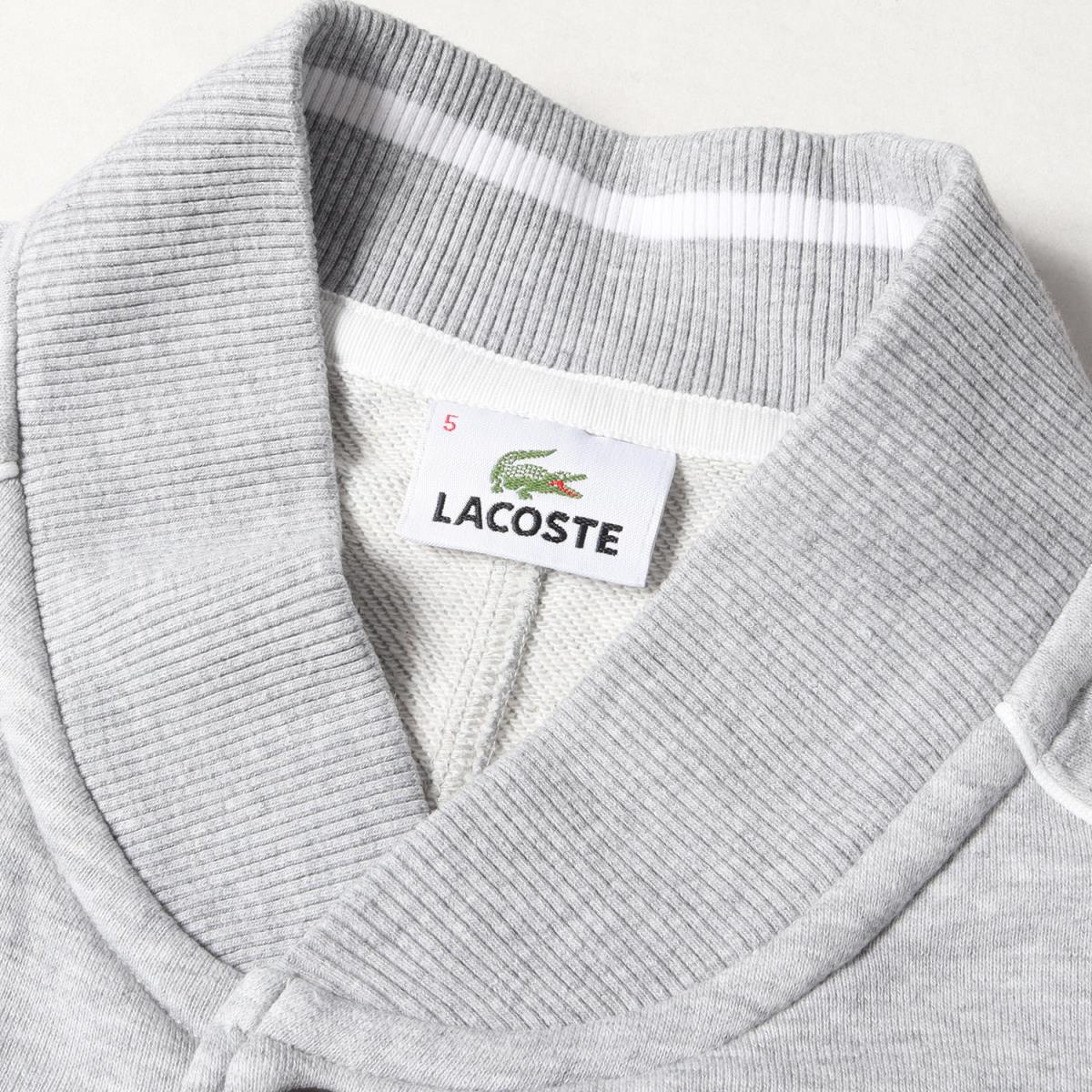 LACOSTE ラコステ ジャケット ワッペン付き スウェット スタジャン SWEAT SHIRTS グレー 灰 5 アウター ブルゾン 【メンズ】【中古】【美品】【K3454】