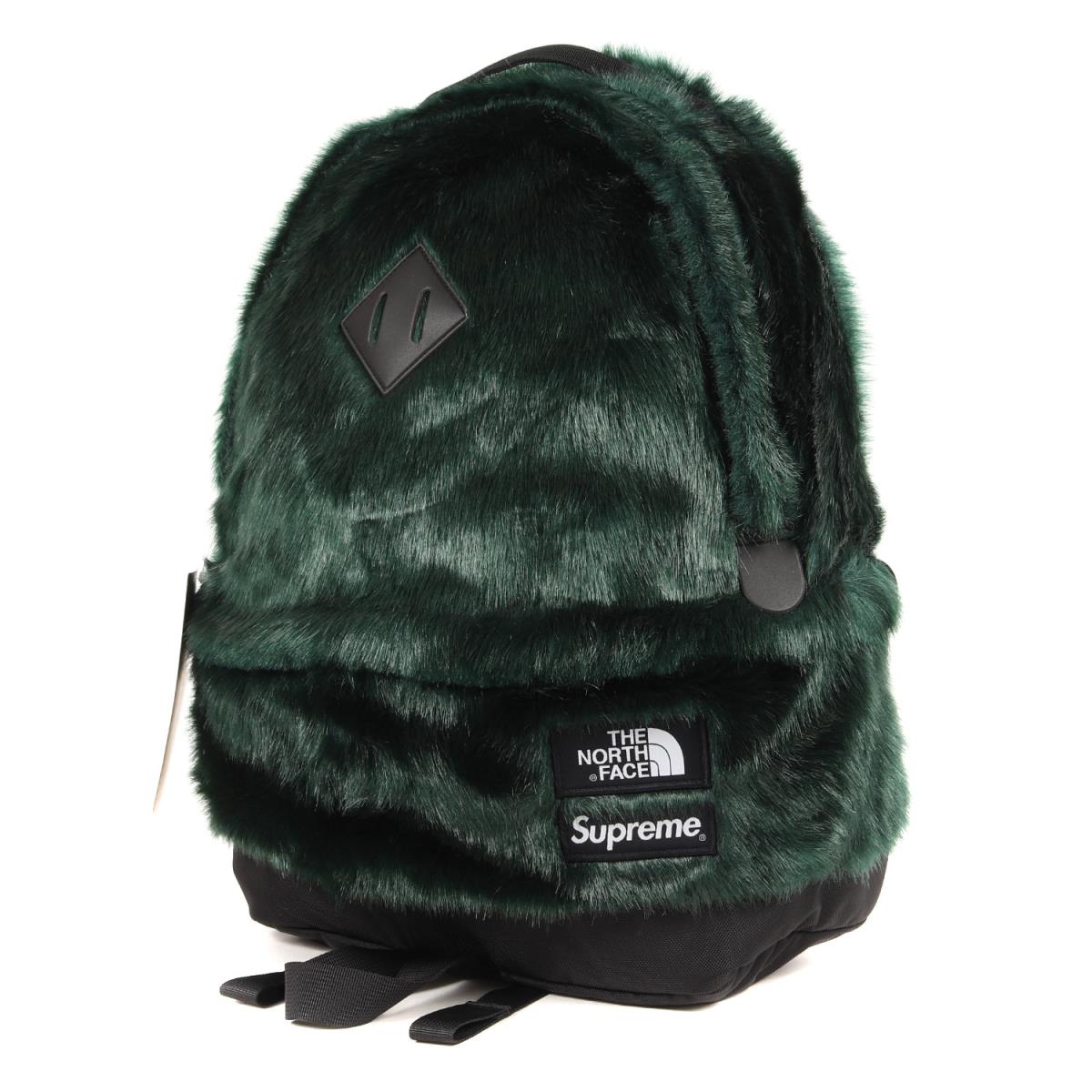 Supreme シュプリーム THE NORTH FACE ノースフェイス フェイクファー バックパック Fur Backpack 20AW グリーン 緑 カバン コラボ 【メンズ】【K3467】