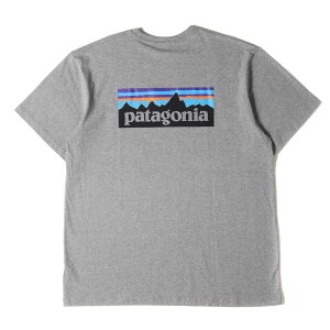 Patagonia パタゴニア Tシャツ ブランドロゴ クルーネックTシャツ P-6 Logo Responsibili Tee 19SS グラベルヘザー(GLH) XL トップス カットソー 半袖 【メンズ】【中古】【美品】【K3388】