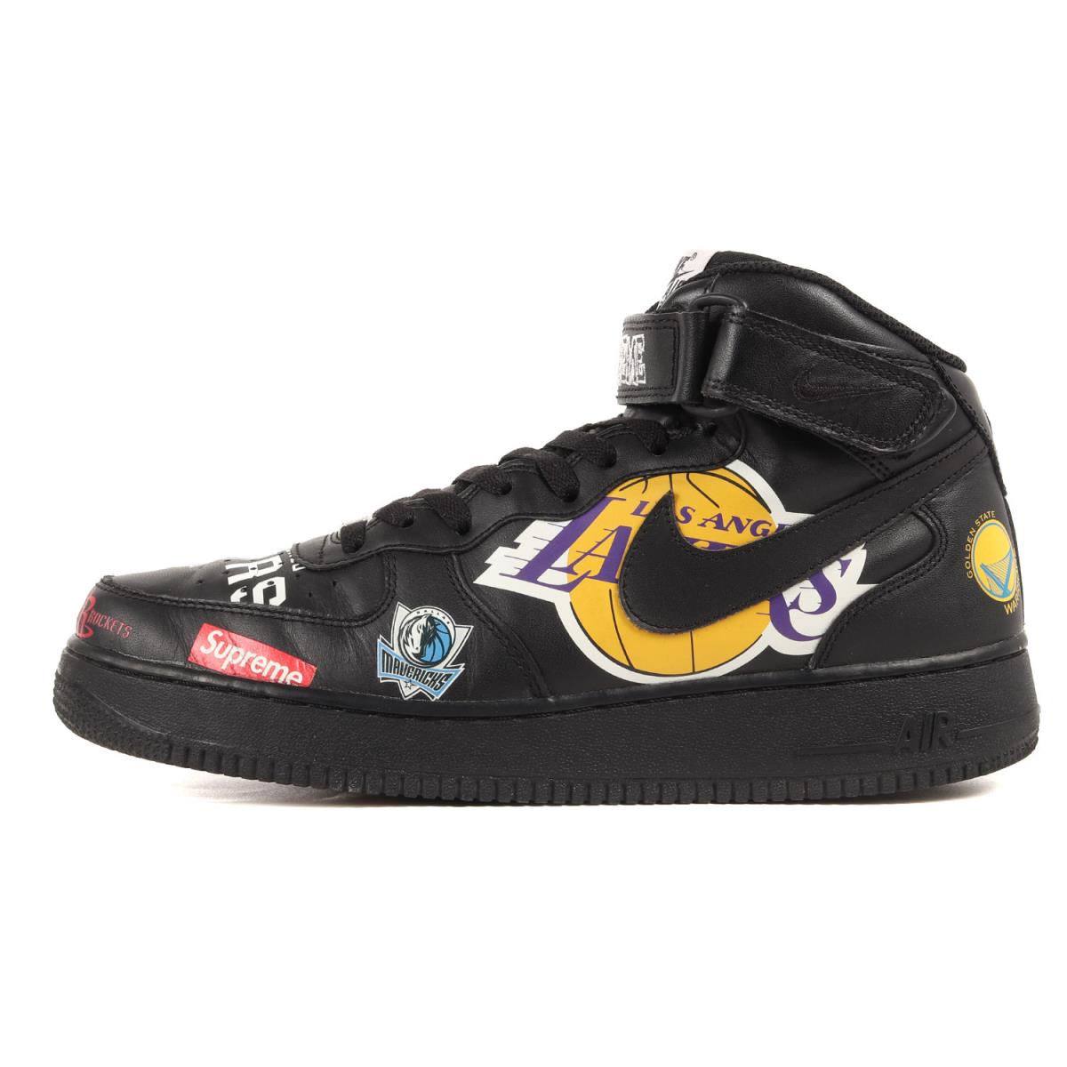 Supreme シュプリーム NIKE NBA AIR FORCE 1 MID ’07 (AQ8017-001) 18SS ナイキ エアフォース 1 ミッド ブラック US10.5(28.5cm) スニーカー コラボ 【メンズ】【中古】【K3475】