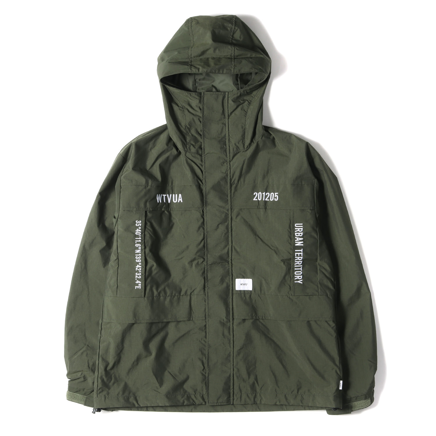 WTAPS ダブルタップス ジャケット サイズ:M 21SS ナイロン シェルパジャケット マウンテンパーカー SHERPA / JACKET オリーブドラブ アウター ブルゾン コート ストリート ミリタリー【メンズ】【中古】【K3898】
