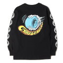 CHALLENGER チャレンジャー Tシャツ ウィールグラフィック ロングスリーブ クルーネックTシャツ L/S CHALLENGER WHEELS TEE 22AW ブラック 黒 S トップス カットソー 長袖 【メンズ】【中古】【新品同様】【K3966】