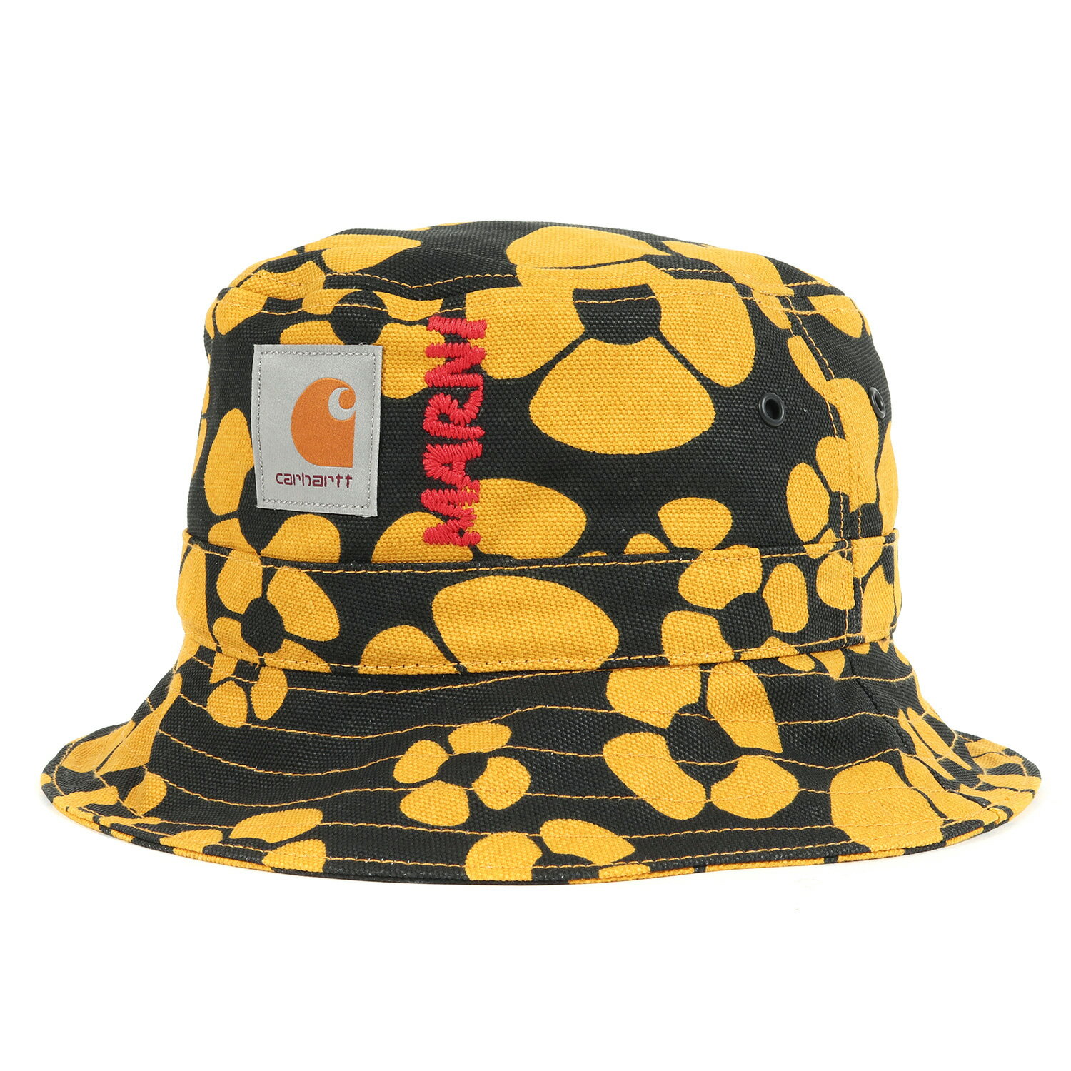 MARNI マルニ Carhartt WIP カーハート フラワー プリント キャンバス ダック バケットハット Marni Bucket Hat CLZC031294UTX001 23SS ブラック イエロー M-L 帽子 コラボ 【メンズ】【K3729】のサムネイル