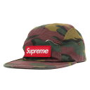 Supreme シュプリーム キャップ 18SS ジグソーカモ バックサテン BOXロゴ ミリタリー キャンプキャップ Military Camp Cap カモ 迷彩 【メンズ】【中古】【K4068】