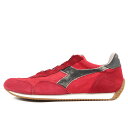 diadora ディアドラ サイズ:25.5cm ストーンウォッシュ加工 パンチング スエード レザー スニーカー Equipe Suede SW ローカット HERITAGE ヘリテージ レッド US7.5 シューズ ブランド