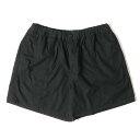 CUP AND CONE カップ アンド コーン パンツ サイズ:BIG(XL位) コットン バギー ショーツ Cotton Baggy Shorts ブラック 黒 ボトムス ショートパンツ 【メンズ】【中古】【K4067】