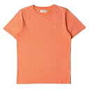 SATURDAYS SURF NYC サタデーズサーフニューヨーク Tシャツ サイズ:S ワンポイント アイコン エンブロイダリー クルーネック ライトオレンジ トップス カットソー 半袖 【メンズ】【中古】【K3835】