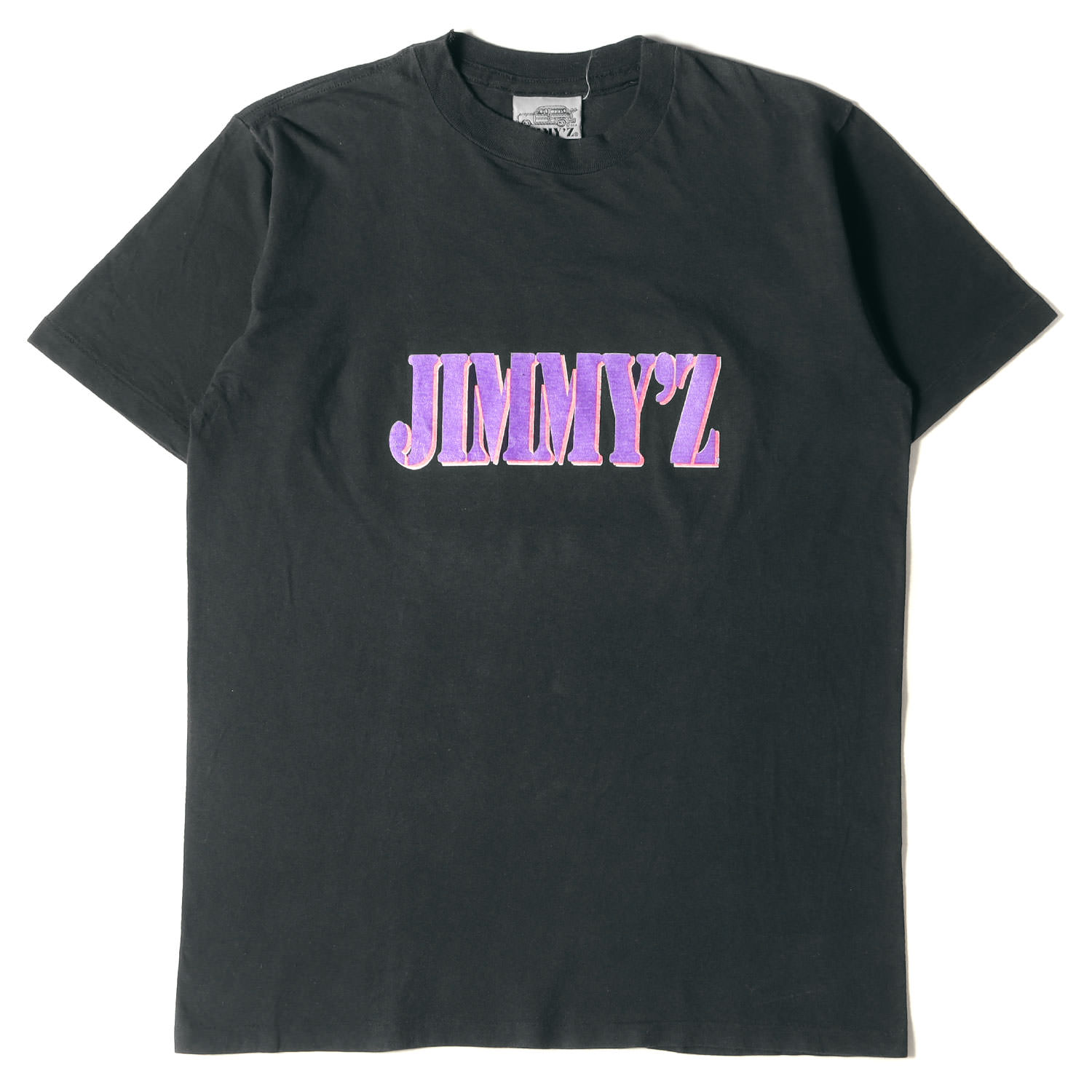 JIMMYZ ジミーズ Tシャツ サイズ:m 90s ブランドロゴ クルーネック Tシャツ カナダ製 ブラック 黒 トップス カットソー 半袖 両面プリント 