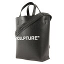 OFF-WHITE オフホワイト グレインレザー 2WAY ショルダーバッグ Sculpture Top Handle Bag ブラック 黒 カバン ブランド シンプル ハイカジュアル【メンズ】【中古】【美品】【K3994】