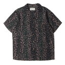 WACKO MARIA ワコマリア シャツ サイズ:M 20SS レオパード柄 レーヨン ハワイアンシャツ アロハシャツ HAWAIIAN SHIRT S/S TYPE-7 グリーン ブラウン系 トップス カジュアルシャツ 半袖 【メンズ】【中古】【美品】【K3988】