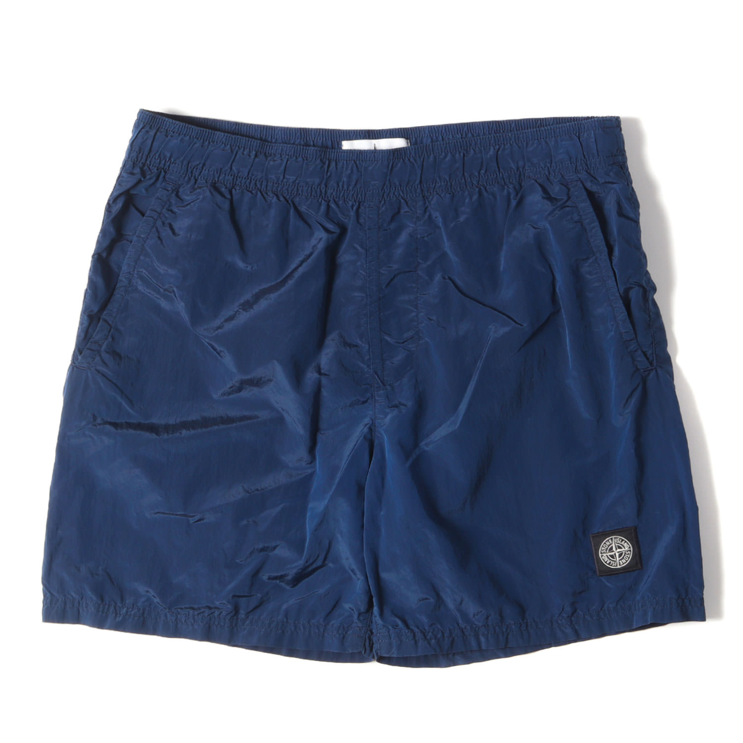 STONE ISLAND ストーンアイランド パンツ サイズ:S ガーメントダイ メタルナイロン スイムショーツ Garment Dyed Nylon Swim Short 7015B0943 19SS ハーフ ボード ショートパンツ 水陸両用 ブルー ボトムス ズボン 【メンズ】【中古】【K4092】