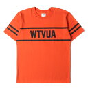 WTAPS ダブルタップス Tシャツ サイズ:L WTVUAロゴ クルーネック 半袖 Tシャツ S/S TEE 18AW オレンジ トップス カットソー 【メンズ】【中古】【美品】【K4016】