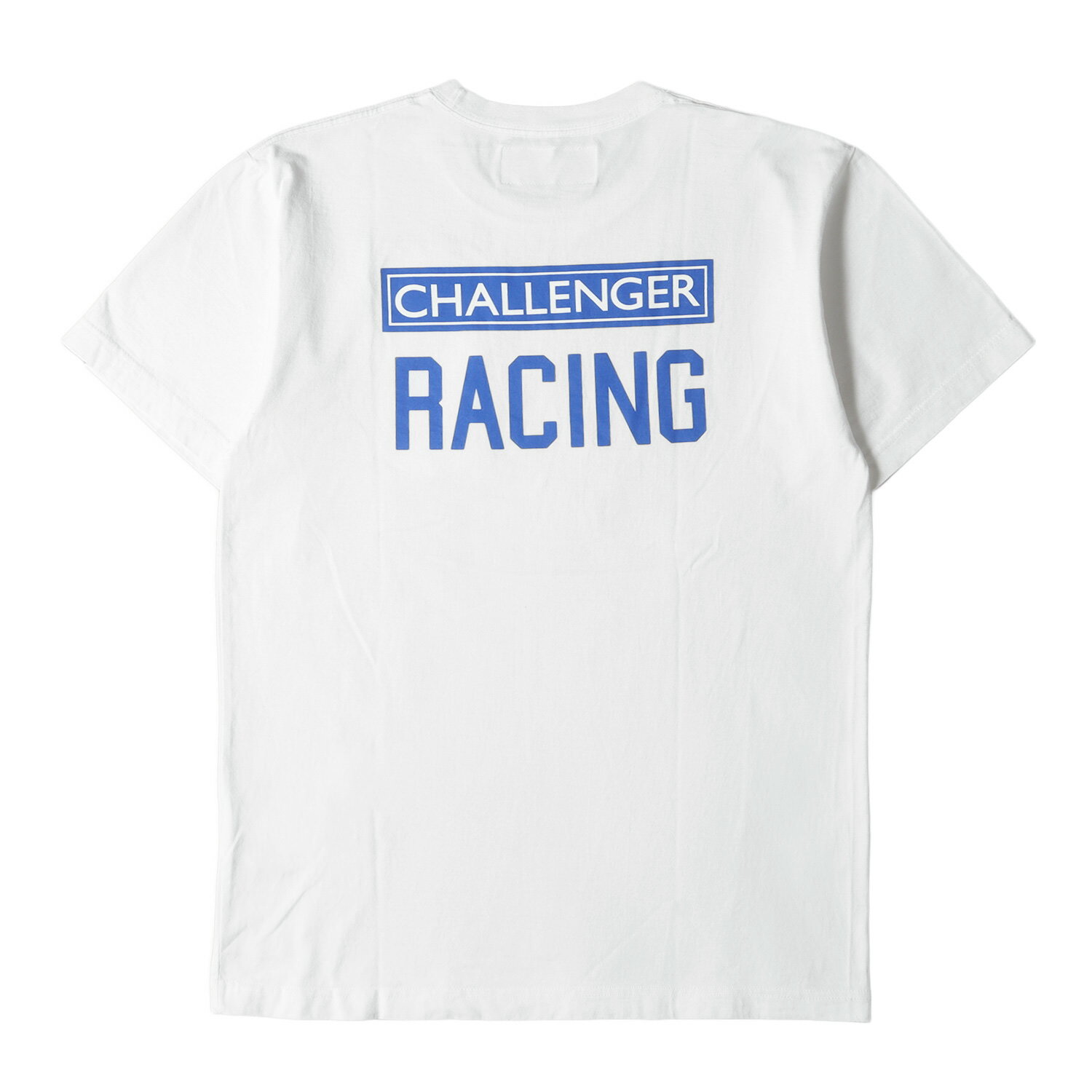CHALLENGER チャレンジャー Tシャツ サイズ:M ワッペン付き レーシングロゴ クルーネック 半袖 ポケット Tシャツ RACING TEE 18SS ホワイト 白 トップス カットソー 