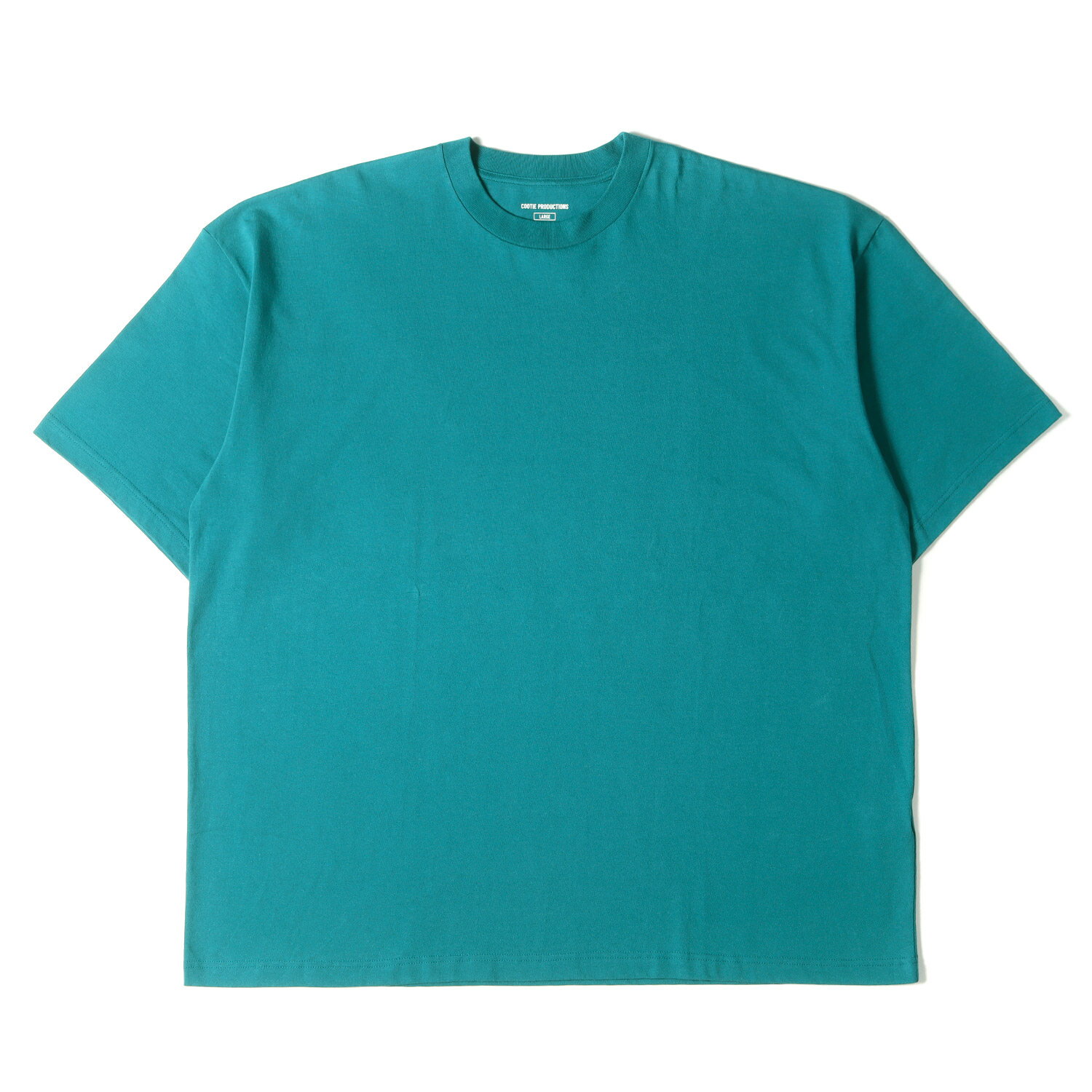 COOTIE クーティー Tシャツ サイズ:L 21SS エラーフィット オーバーサイズ クルーネック 半袖 ヘビー Tシャツ Open End Yarn Error Fit S/S Tee ターコイズ トップス カットソー 【メンズ】【中古】【美品】【K4043】