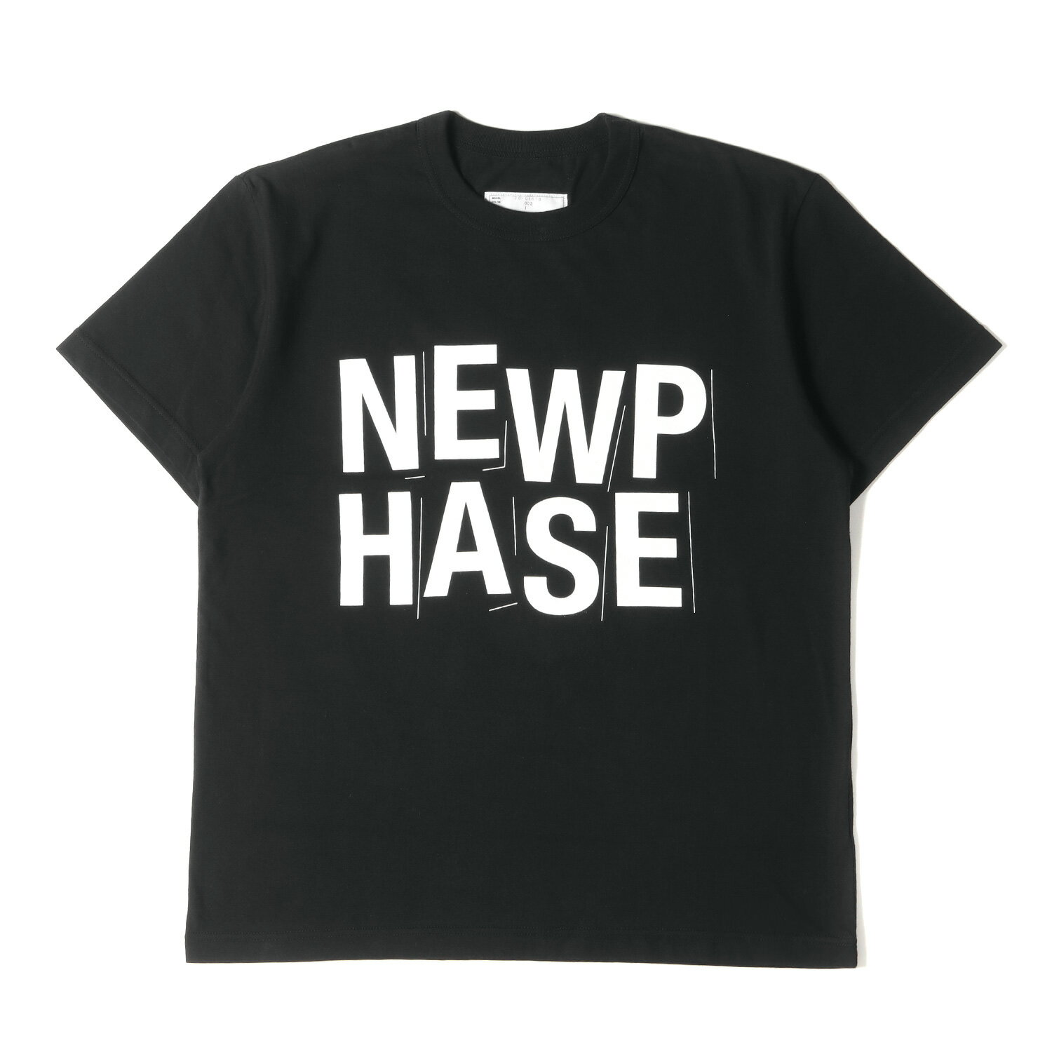 Sacai サカイ Tシャツ サイズ:1 ロゴ グラフィック プリント クルーネック 半袖 Tシャツ New Phase T-shirts 20-0167S 20SS ブラック 黒 トップス カットソー【メンズ】【中古】【美品】【K4098】