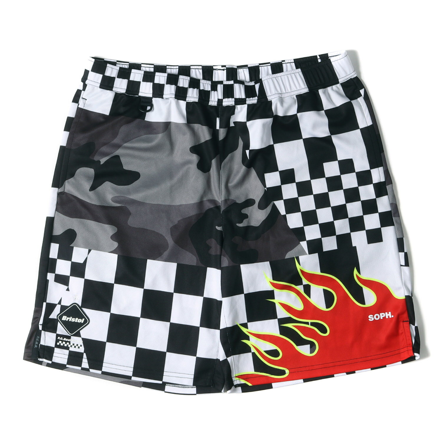 F.C.Real Bristol エフシーレアルブリストル パンツ サイズ:XL マルチパターン ゲーム ショーツ MULTI PATTERN SHORTS 19SS ブラック 黒 ボトムス ズボン ショートパンツ 【メンズ】【中古】【…