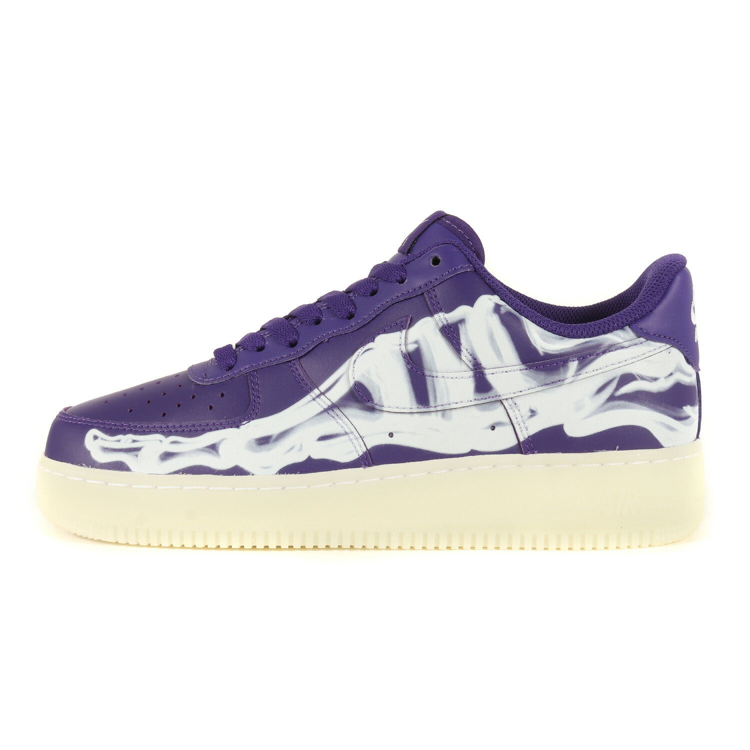 NIKE ナイキ サイズ:26.0cm AIR FORCE 1 07 SKELETON QS PURPLE SKELETON (CU8067-500) 2021年 エアフォース1 スケルトン ハロウィン コートパープル US8 ローカット スニーカー シューズ 靴 【メンズ】【K4051】