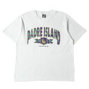 90s PADRE ISLAND パドレアイランドビーチ スーベニア クルーネック 半袖 Tシャツ 90年代 USA製 SCREEN STARS スクリーンスターズ ホワイト 白 XL 90s - 00s ヴィンテージ古着 Vintage / Used トップス カットソー アメカジ 古着 【メンズ】【中古】【K3835】