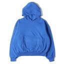 YEEZY イージー パーカー サイズ:L GAP コラボ ダブルレイヤー スウェットパーカー DOUBLE LAYER P 21AW ブルー 青 トップス カットソー 長袖【メンズ】【中古】【K4053】