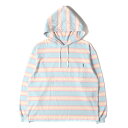 CAPTAINS HELM キャプテンヘルム パーカー サイズ:L 23SS フード付き ボーダー ヘビー ロングスリーブTシャツ BORDER HOODED TEE ライトブルー ピンクイエロー トップス フーディー 【メンズ】【中古】【美品】【K4063】