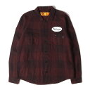 CHALLENGER チャレンジャー シャツ サイズ:S ワッペン付き バッファローチェック ネルシャツ L/S PATCH CHECK SHIRT 19AW バーガンディー トップス カジュアルシャツ 長袖 【メンズ】【中古】【美品】【K4076】