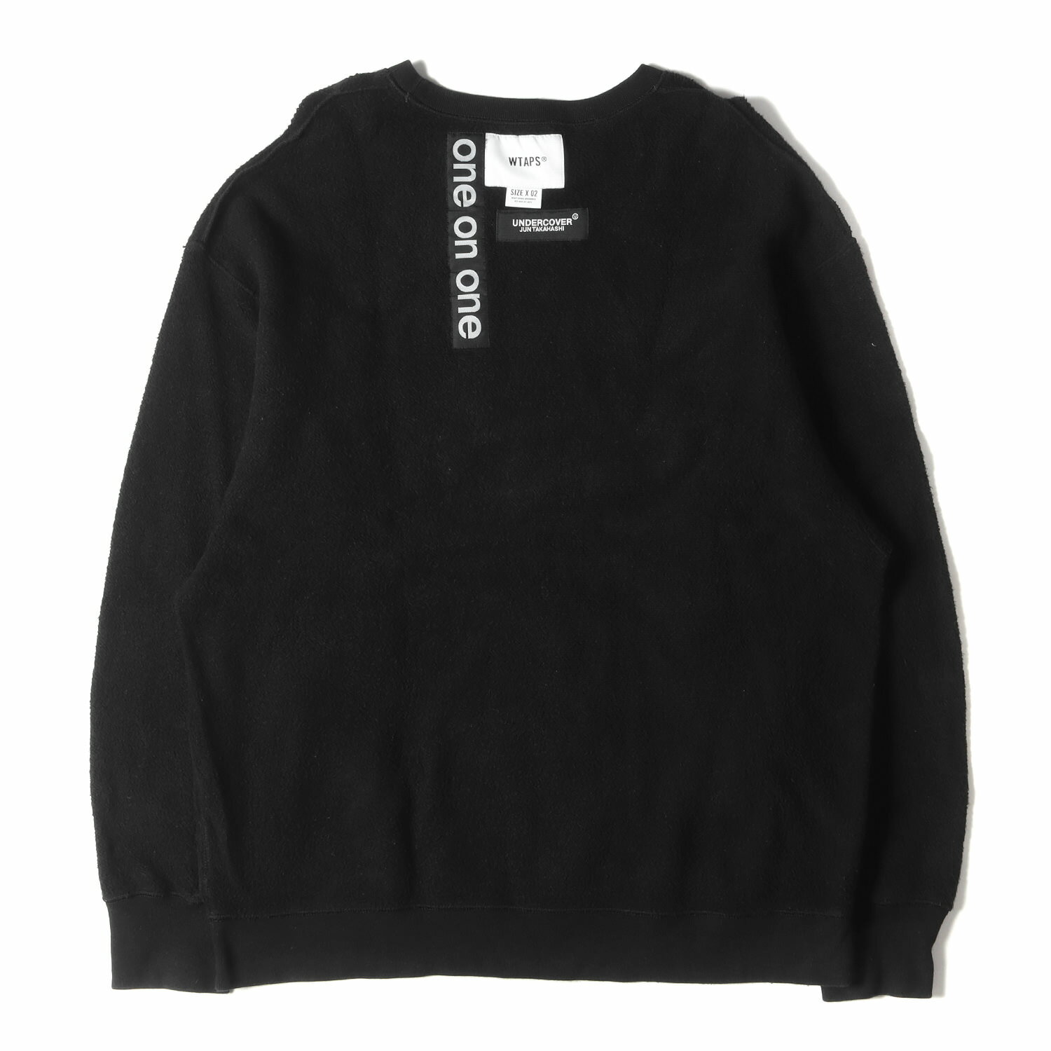 WTAPS ダブルタップス スウェット:M UNDERCOVER コラボ リバース クルーネック スウェット トレーナー 長袖 GIG / CREW NECK 21AW ブラック 黒 トップス カットソー【メンズ】【中古】【K4081】