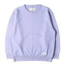 WACKO MARIA ワコマリア ニット サイズ:L 22SS プレーン クルーネック ウール ニット セーター CLASSIC CREW NECK SWEATER パープル 紫 トップス カットソー【メンズ】【中古】【K4072】