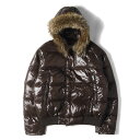 MONCLER モンクレール ダウンジャケット サイズ:4 ラクーンファー フーデッド シャイニーナ ...