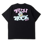 VERDY ヴェルディ Tシャツ サイズ:XL 23SS FUJI ROCK FESTIVAL フジロック キャラクター ロゴ クルーネック 半袖 Tシャツ ブラック 黒 トップス カットソー コラボ 音楽 フェス 【メンズ】【中古】【新品同様】【K4037】