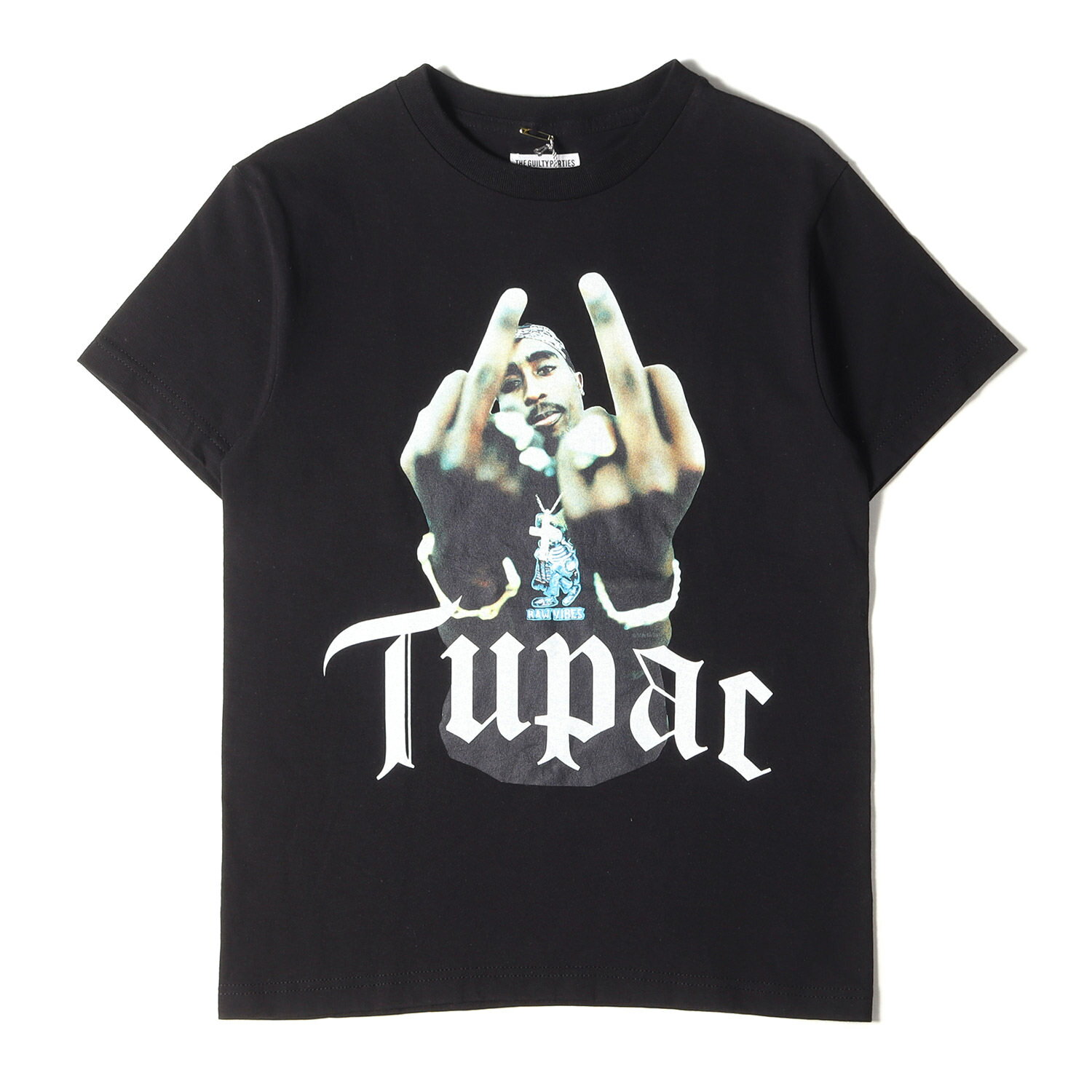 WACKO MARIA ワコマリア Tシャツ サイズ:s 23SS 2PAC フォト プリント クルーネック 半袖 Tシャツ CREW NECK T-SHIRT ブラック 黒 トップス カットソー コラボ 【メンズ】【中古】【新品同様】【K4085】