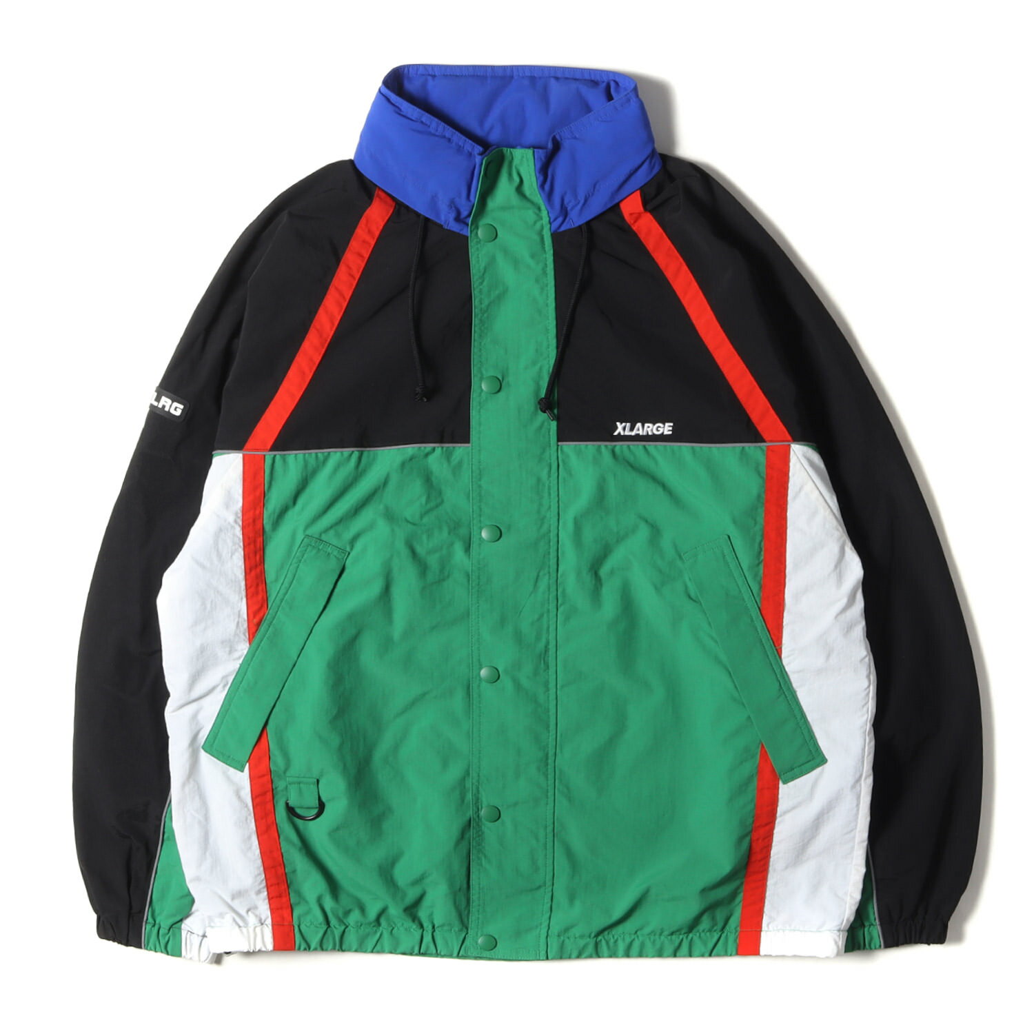 X-LARGE GNXg[W WPbg TCY:L }` IAlh iC gbN WPbg MULTI PANELED NYLON JACKET ubN  AE^[ u]yYzyÁzyK4082z