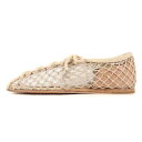 visvim ビズビム サイズ:23.0cm 21SS NORA CROCHET-FOLK W ノラ クロケット メッシュ フラットシューズ アイボリー WMNS US6 シューズ 靴【レディース】【K4073】