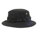 Yohji Yamamoto(Ys) ヨウジヤマモト ハット サイズ:MEDIUM-LARGE NEW ERA ニューエラ シグネチャー ロゴ アドベンチャー ハット ADVENTURE HAT YY SIGN HH-H53-161 帽子 バケット ブラック 黒 コラボ【メンズ】【中古】【K4059】