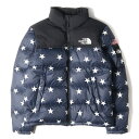 THE NORTH FACE ノースフェイス ダウン ジャケット サイズ:M 18SS US企画 スター柄 ヌプシ ジャケット NUPTSE JACKET NF0A3BZ9 ネイビー 紺 アウター ブルゾン コート【メンズ】【中古】【K4077】