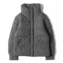 Duffer ダファー ジャケット サイズ:S ケーブル編み ウールナイロン ニット ハイネック ダ ...