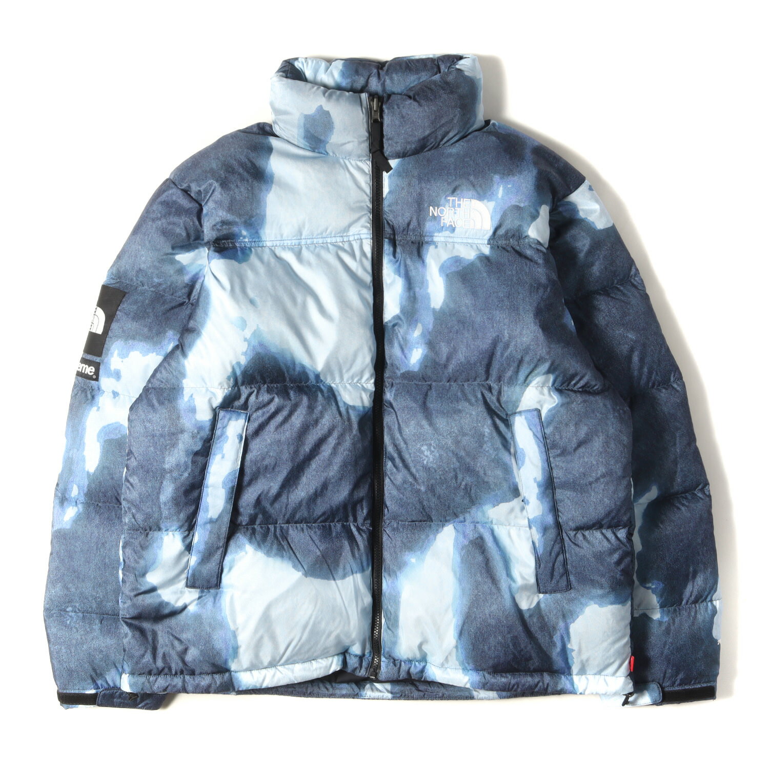 Supreme Vv[ WPbg TCY:XL 21AW THE NORTH FACE m[XtFCX u[`h fj vg kvV _E WPbg Bleached Denim Print Nuptse Jacket ND52100I AE^[ u] R{yYzyÁzyK4085z