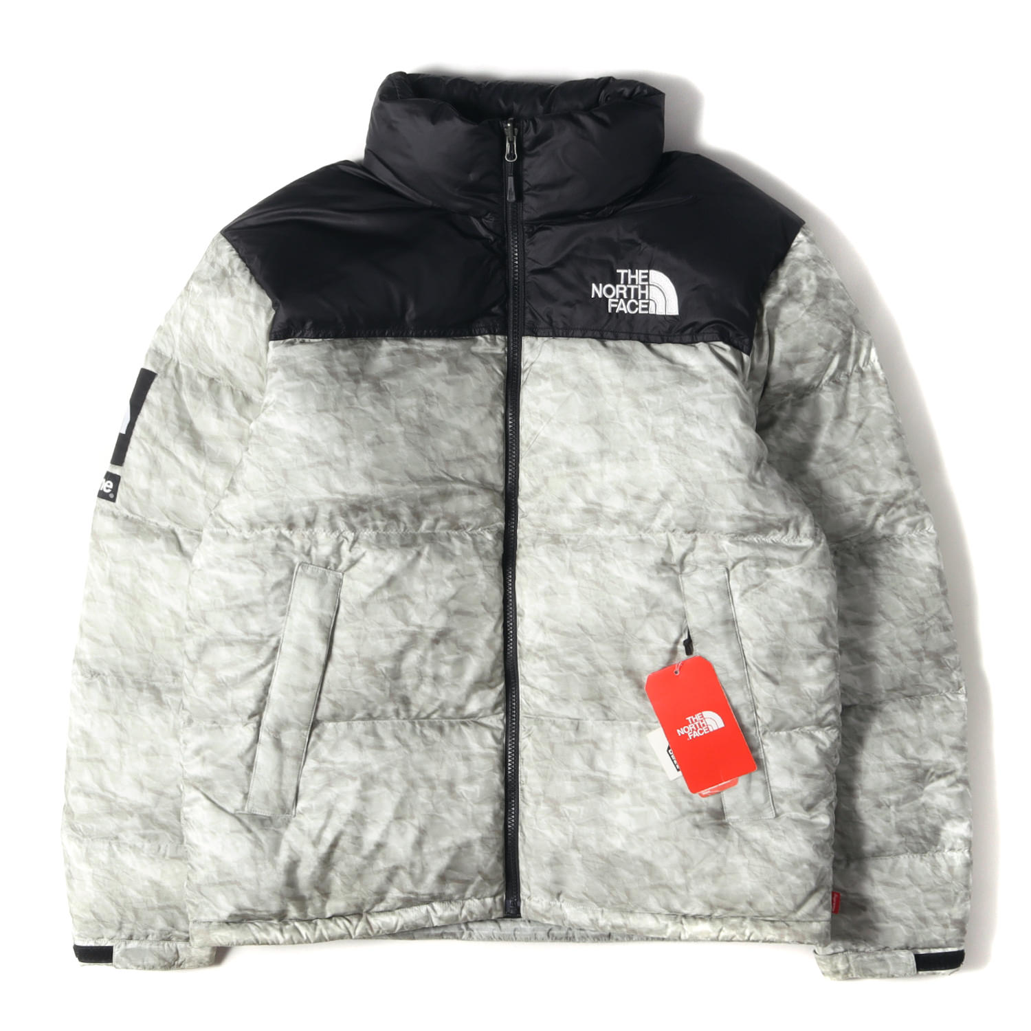 Supreme Vv[ WPbg TCY:M 19AW THE NORTH FACE m[XtFCX y[p[vg kvV _E WPbg Paper Print Nuptse Jacket AE^[ u] R{yYzyK4084z